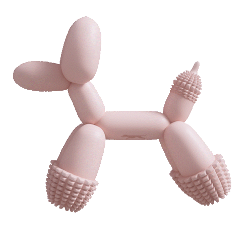 Balloon Dog Toy Pink for Small Breeds – Dental Chew & Playful Design