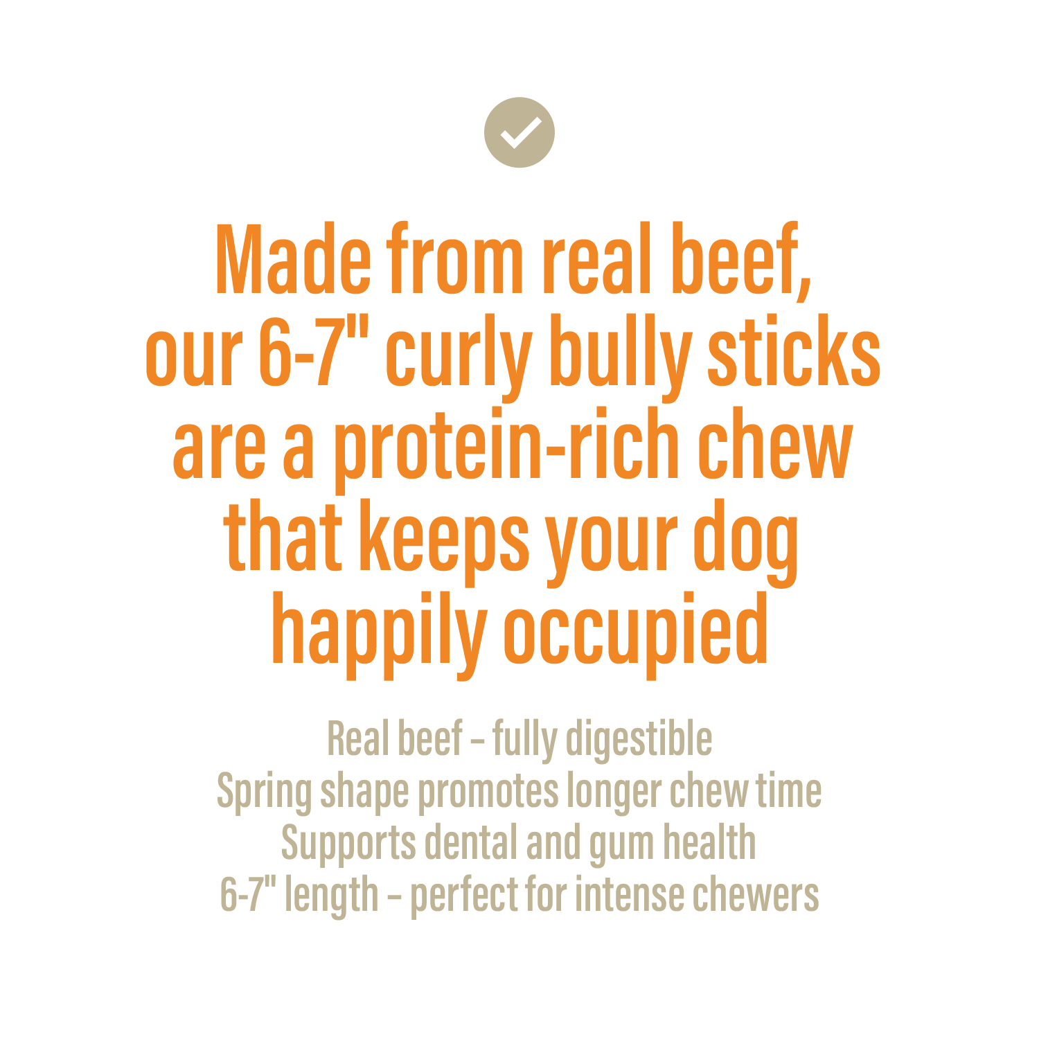 Bully Spring Chews for Dogs 6-7 Inch 6 Count Natural Beef Treats-2