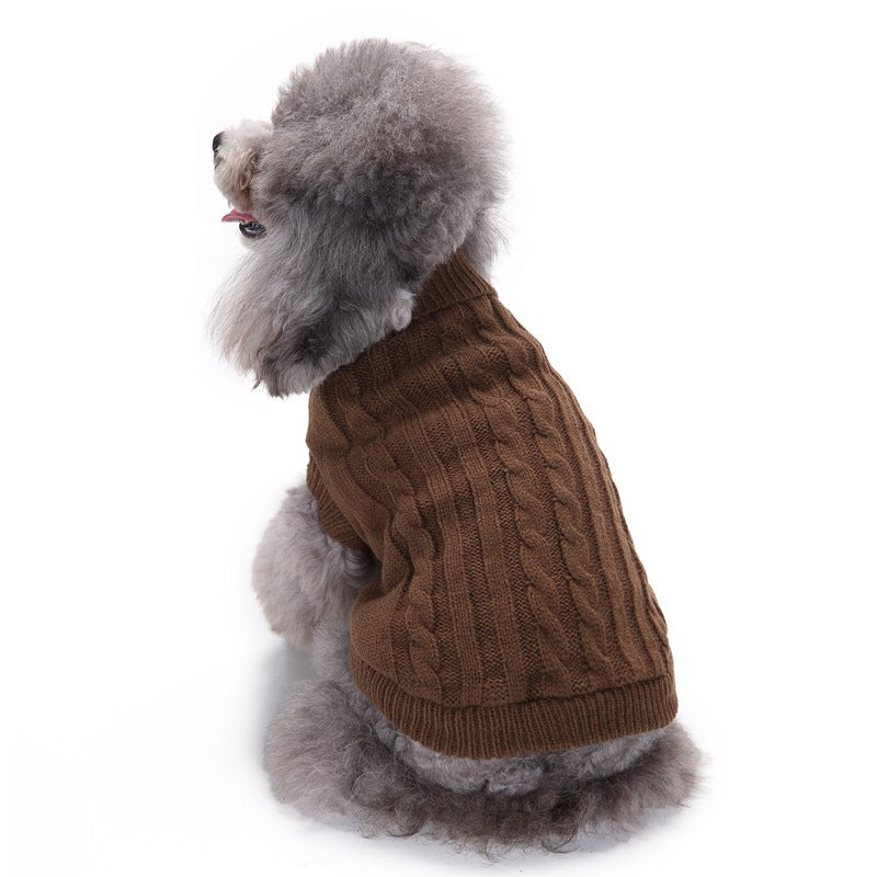 Classic Cable Knit Dog Sweater