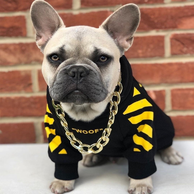 Street Stripe Hooded Dog Sweatshirt