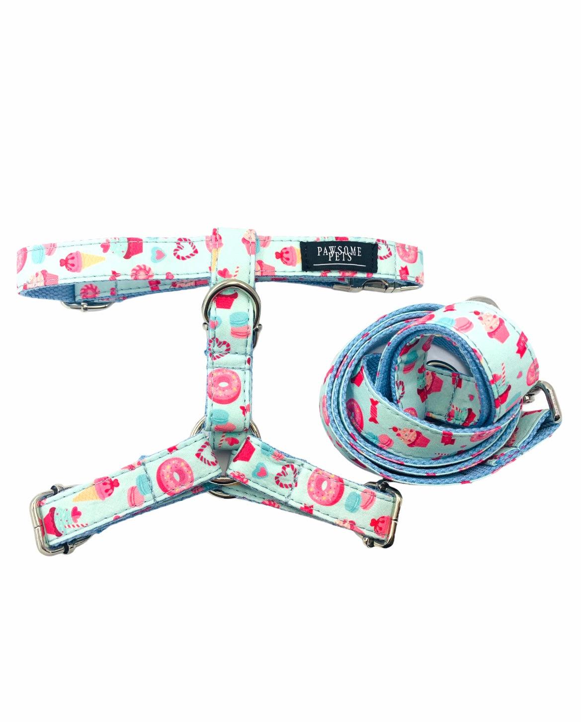 STEP IN BUNDLE Donut Bonut 2Pcs Durable Dog Harness Leash Set-4