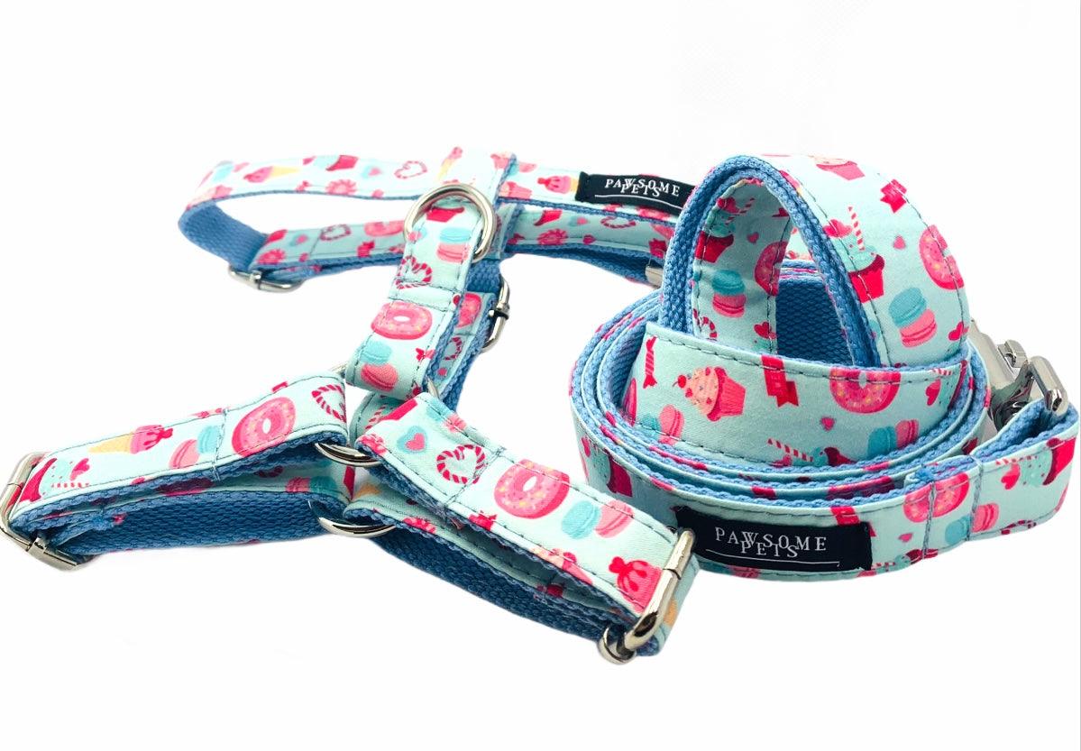 STEP IN BUNDLE Donut Bonut 2Pcs Durable Dog Harness Leash Set-2