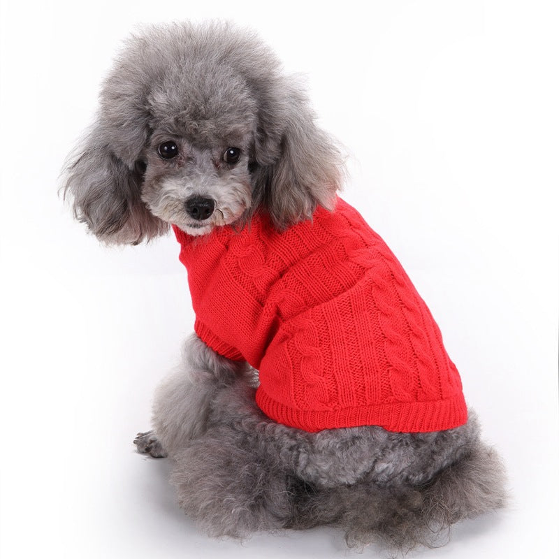 Classic Cable Knit Dog Sweater