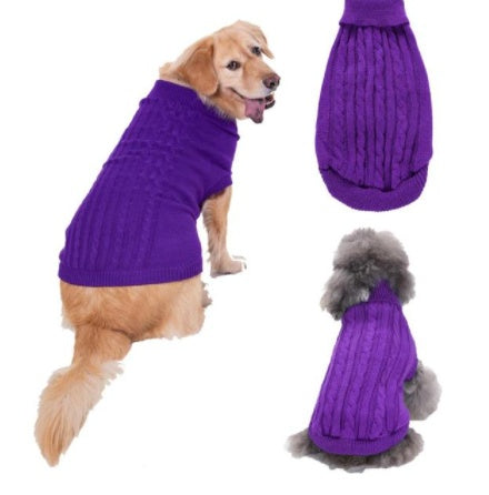 Classic Cable Knit Dog Sweater