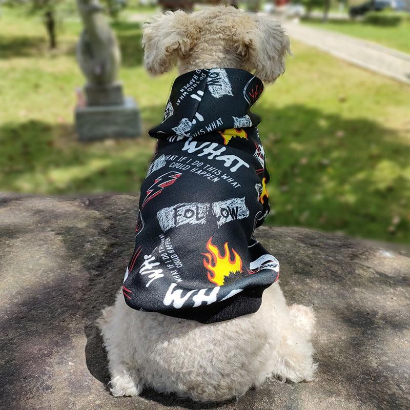 Skull Camo Pet Hoodie Stylish Two-Legged Dog Outfit Comfortable Acrylic-4