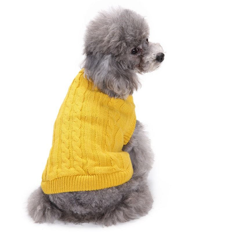 Classic Cable Knit Dog Sweater