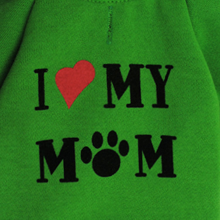 I ❤️ My Mom Dog Hoodie