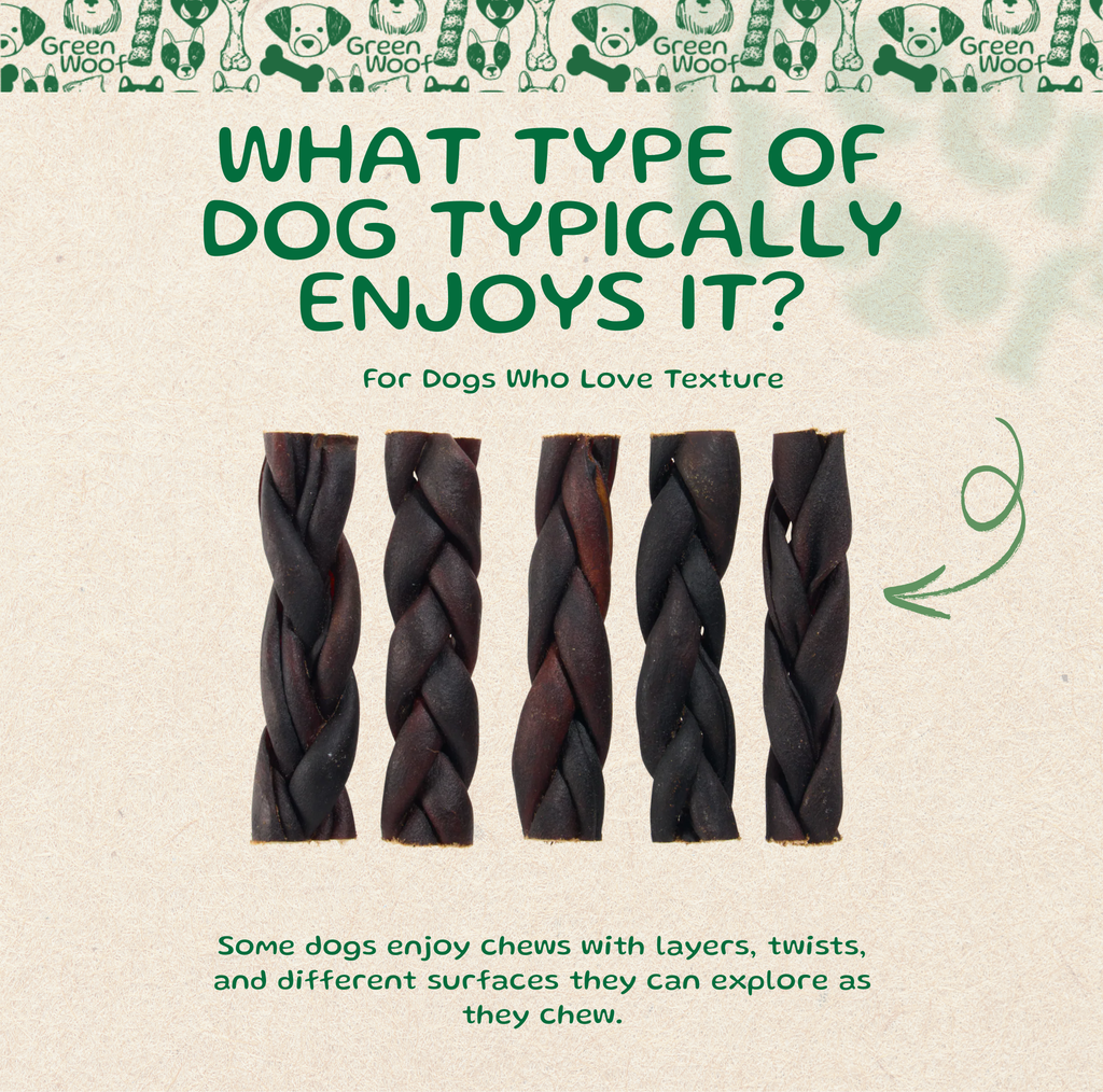 Green Woof Braided Beef Collagen Chews
