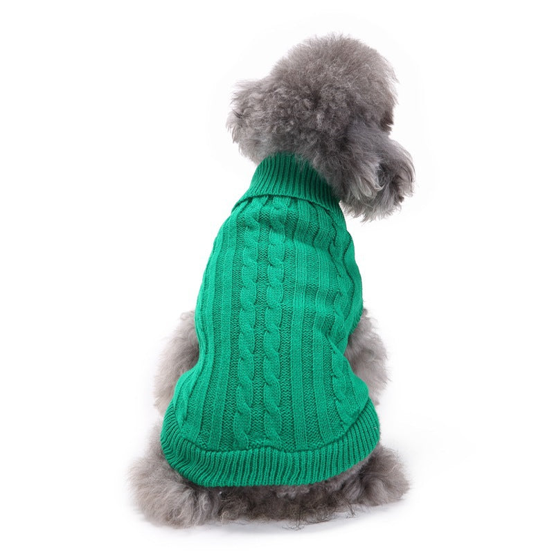 Classic Cable Knit Dog Sweater