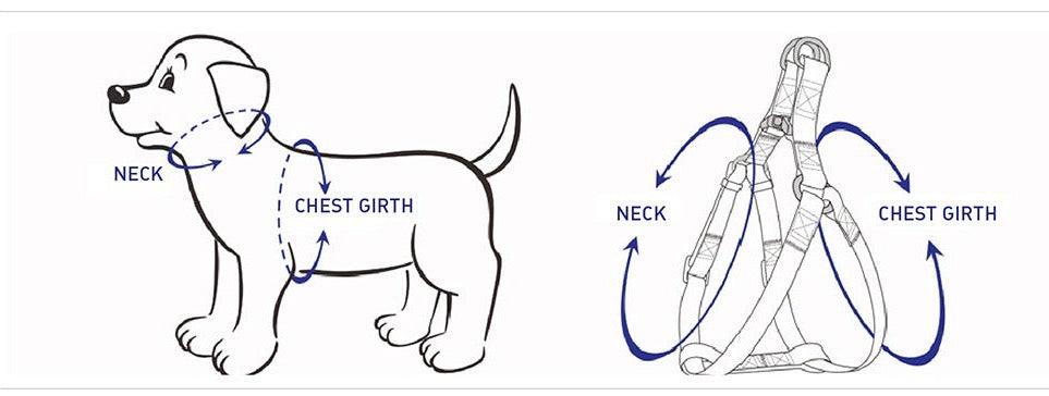 Step In Dog Harness Blue Grey Durable Eco-Friendly Polyester-1