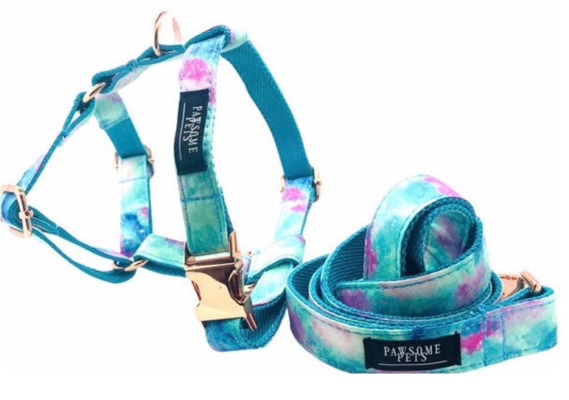 Step In Bundle Sky 2 Pieces Blue Purple Rope Leash Set-0