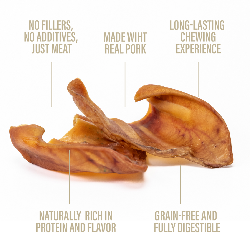 Pig Ears for Dogs 12 Count Natural Single Ingredient Chews-1