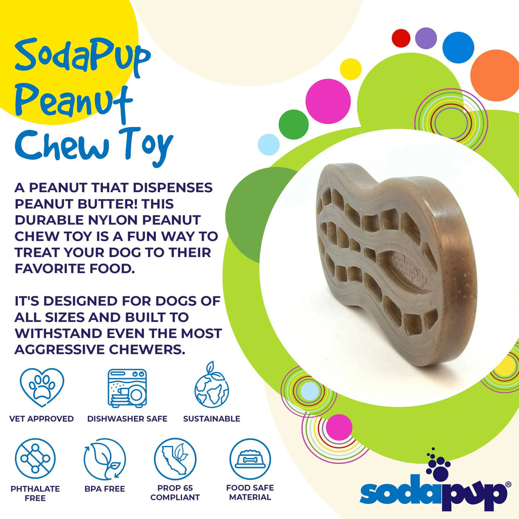 Peanut Nylon Dog Chew Toy | Ultra-Durable for Aggressive Chewers