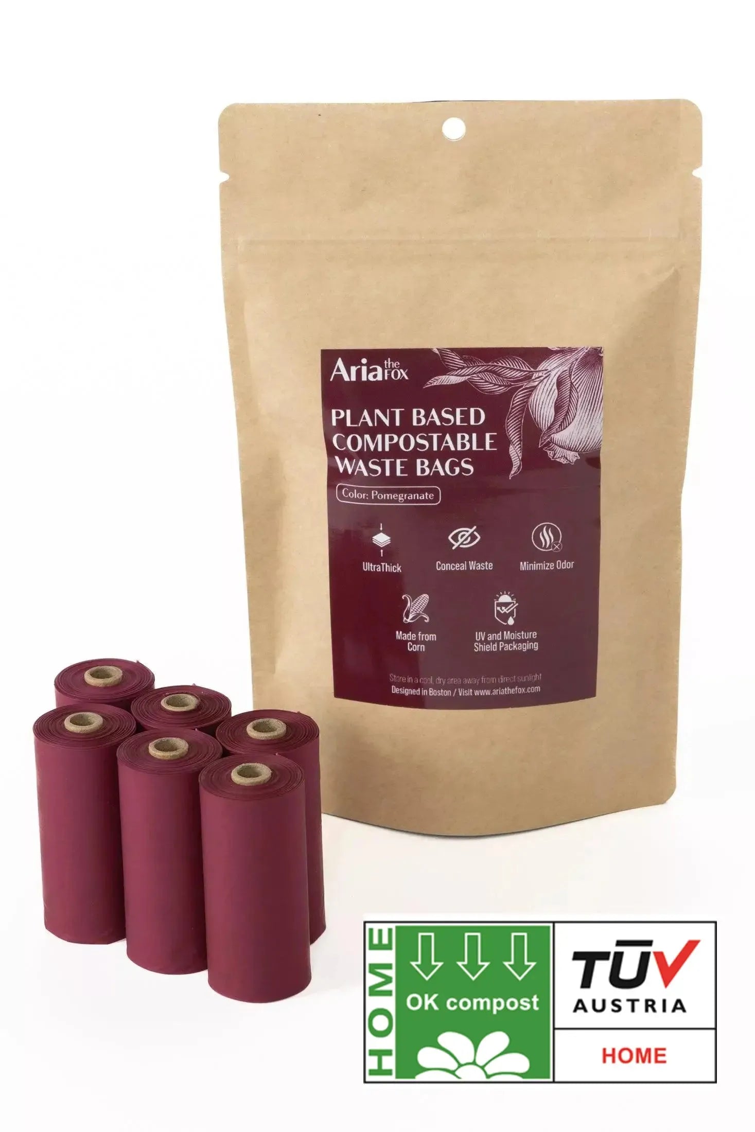 Plant Based Compostable Dog Waste Bags Ultra-Thick Leakproof Eco-Friendly-0