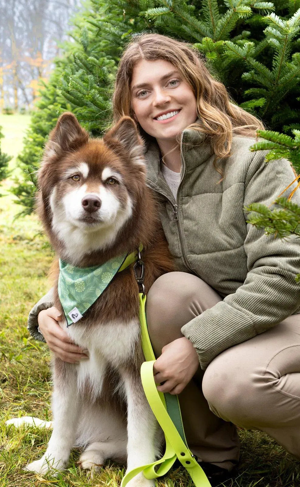 Mossy Pine Waterproof Leash-1