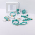 Step In Floral Bundle Ice Blue 6-Piece Dog Harness Collar Leash Set-0
