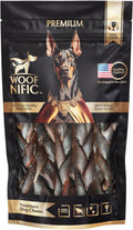 Braided Beef Collagen Dog Chews 6 Inch Natural Treats 3 or 7 Pack-0