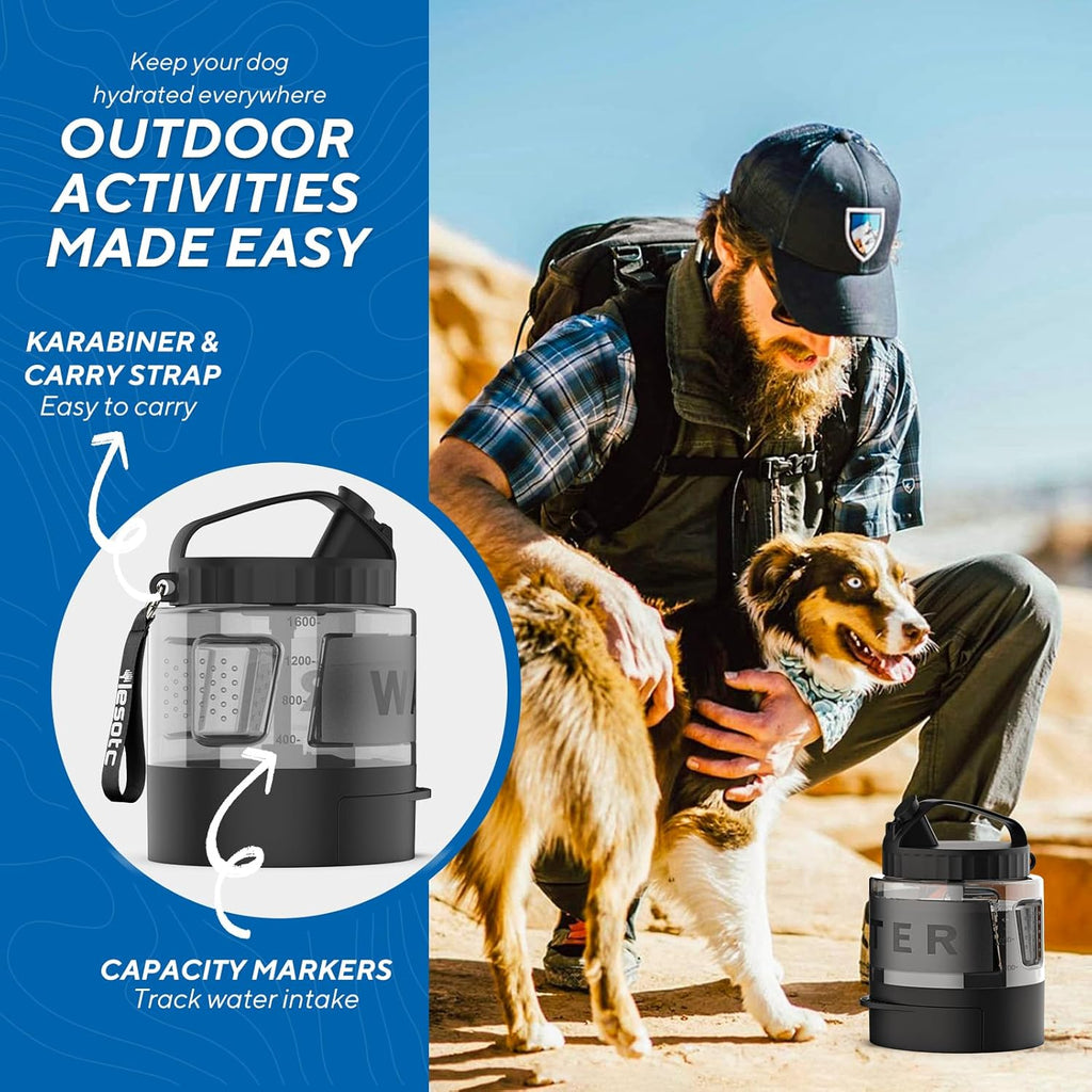 56oz Portable Large Dog Travel Water Bowl Water Bottle Dispenser