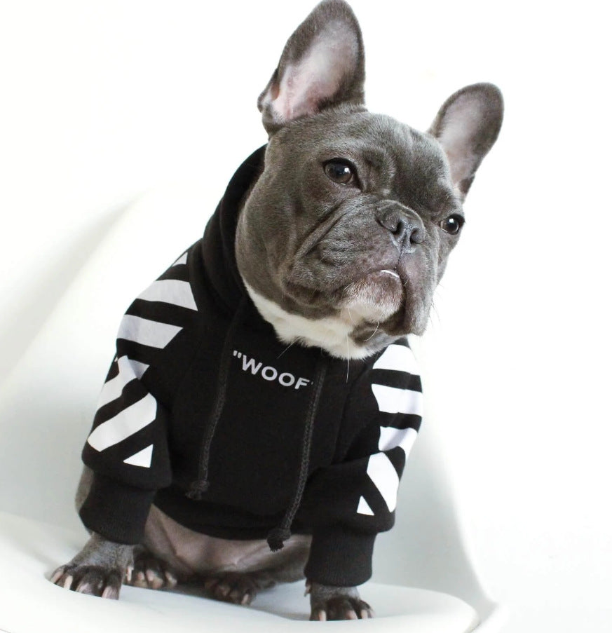 Street Stripe Hooded Dog Sweatshirt