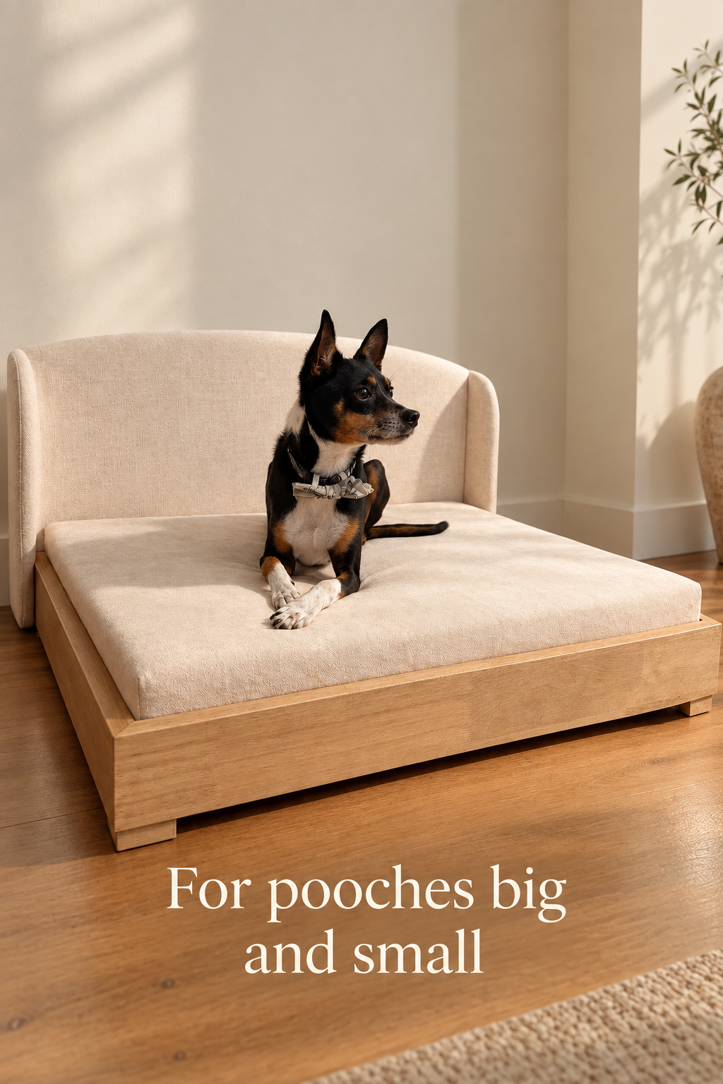 The Haven | Solid Hardwood Orthopedic Dog Bed