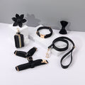Step In Floral Bundle Black 6-Piece Dog Harness Collar Lead Set-0