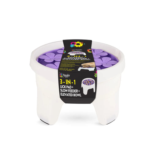 3-in-1 Lick Pad + Slow Feeder + Elevated Bowl