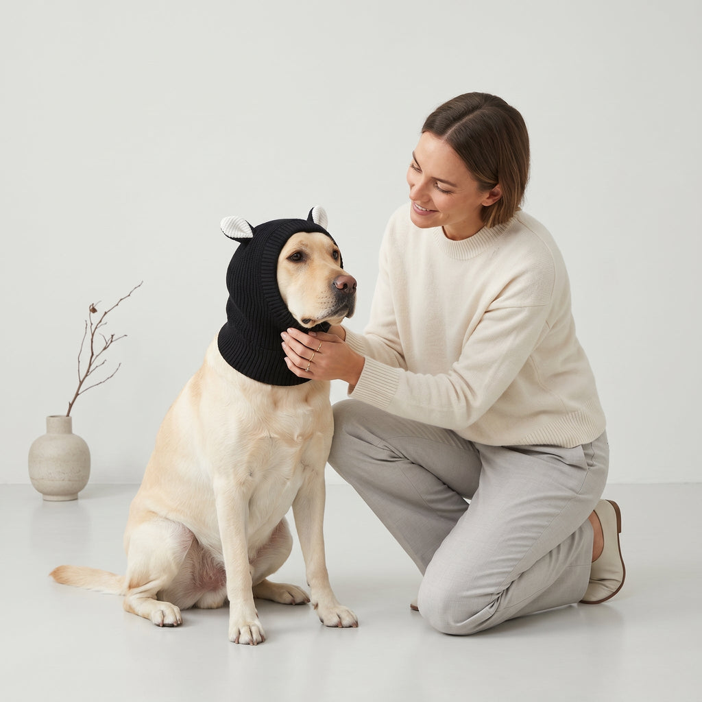 Bunny Business Knit Dog Hat