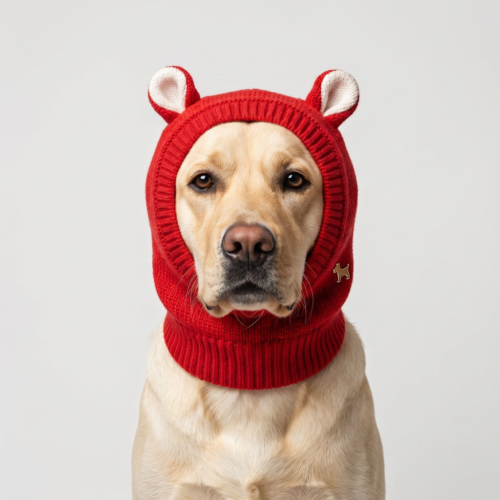 Bunny Business Knit Dog Hat