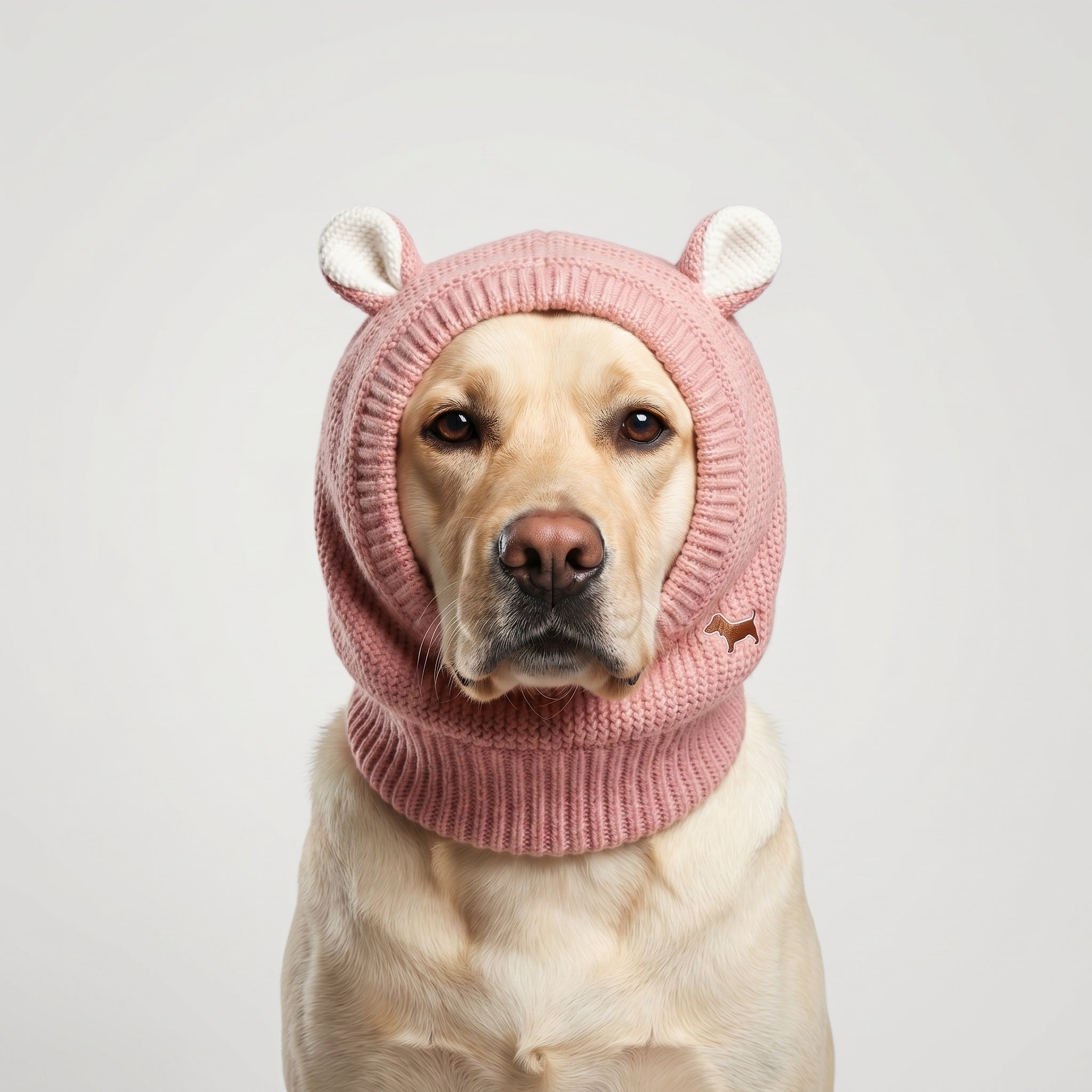 Bunny Business Knit Dog Hat