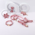 Step In Floral Bundle Pink Dog Harness Collar Leash Set 6 Pieces-0