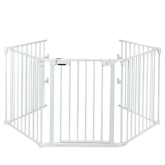 115" 5-Panel Adjustable Metal Gate Fence-1