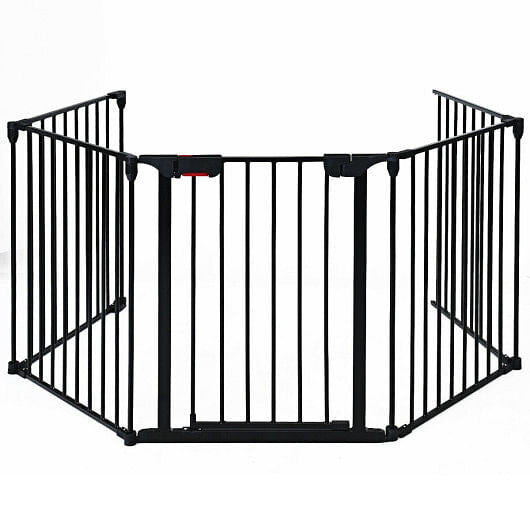 115" 5-Panel Adjustable Metal Gate Fence-0