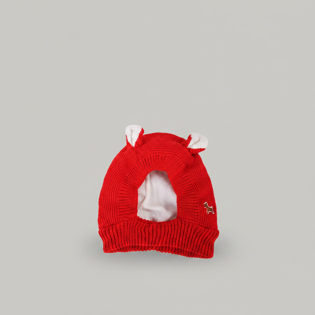 Bunny Business Knit Dog Hat
