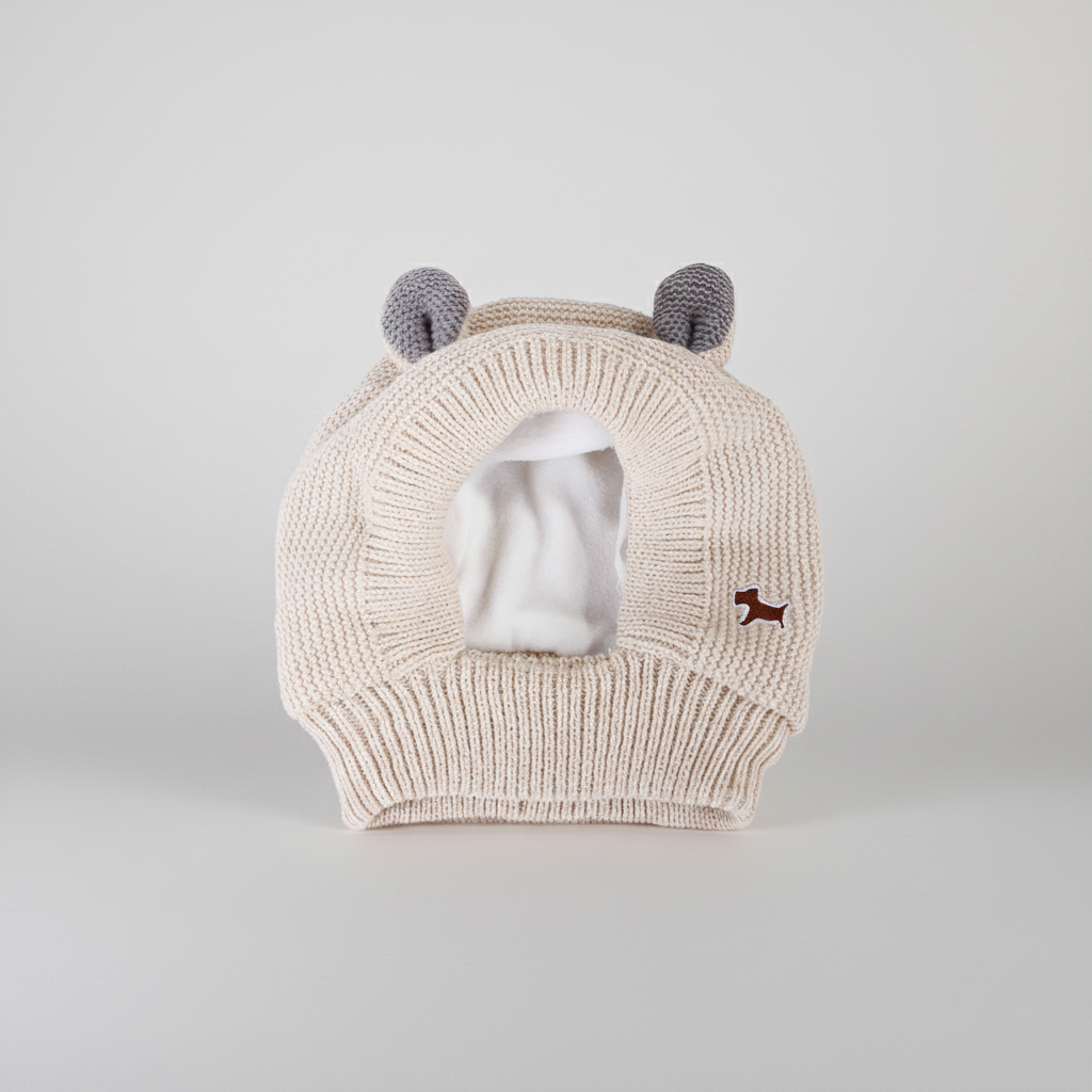 Bunny Business Knit Dog Hat