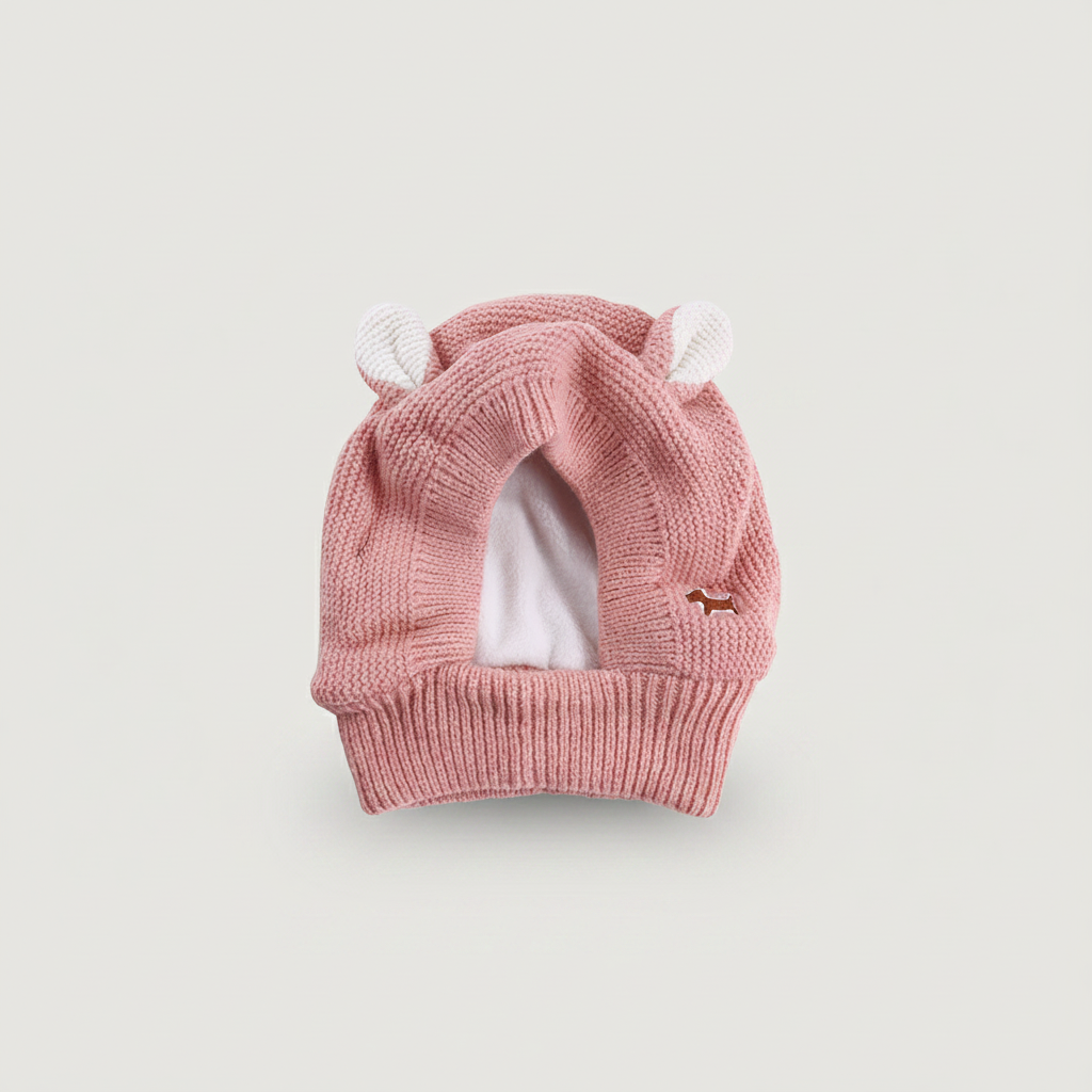 Bunny Business Knit Dog Hat