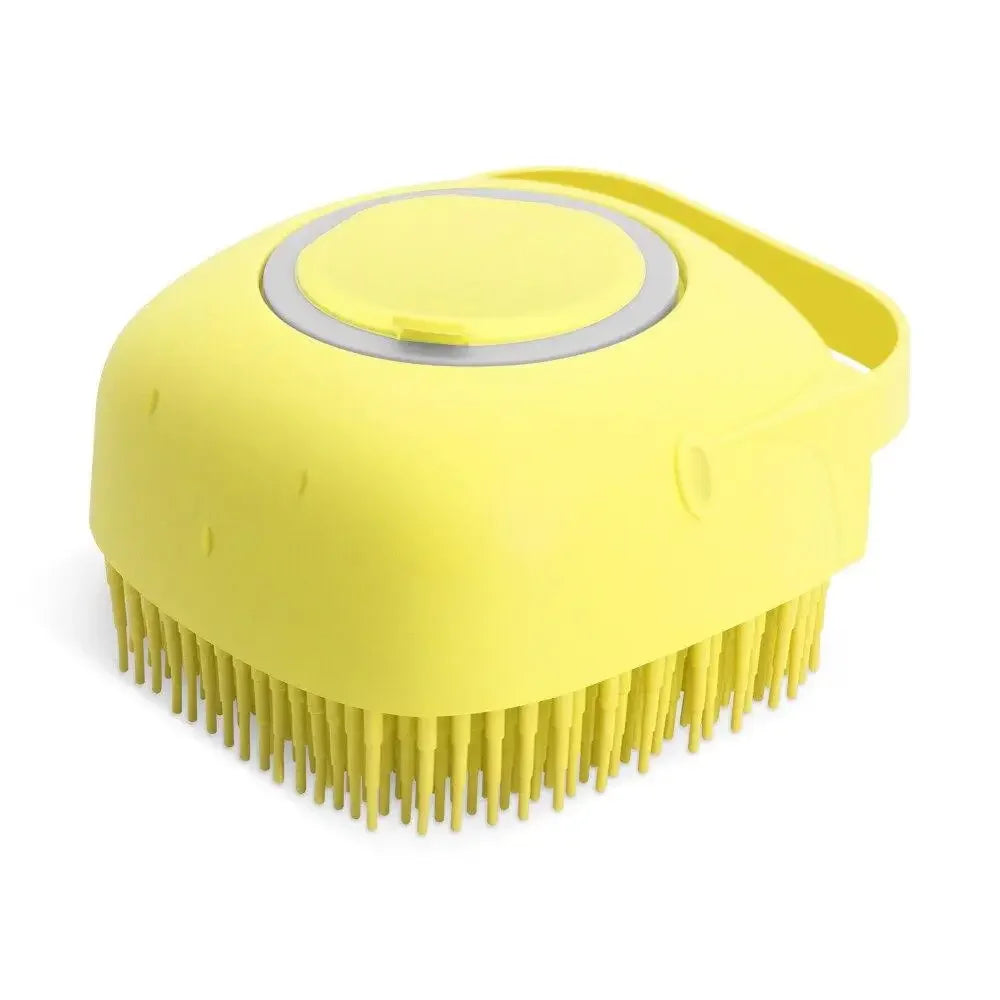Soft Silicone Pet Shampoo Brush | 2.7oz Dog Cat Bathing Massage Comb
