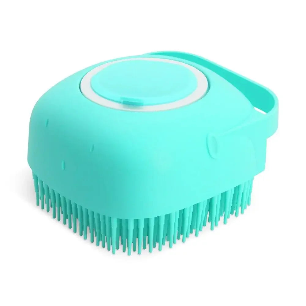 Soft Silicone Pet Shampoo Brush | 2.7oz Dog Cat Bathing Massage Comb