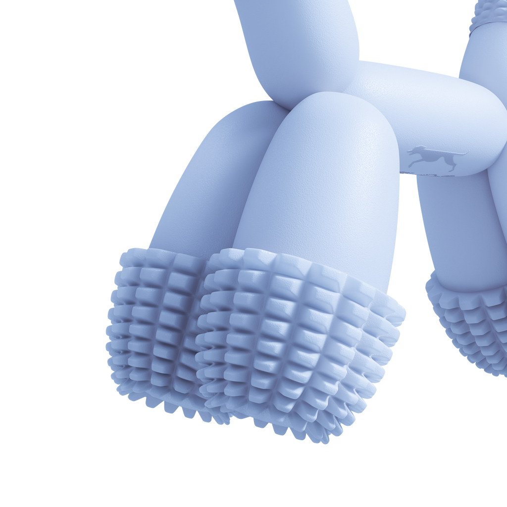 Blue Balloon Dog Toy for Small Dogs Teeth Cleaning Durable Play