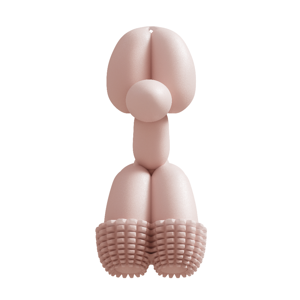 Balloon Dog Toy Pink for Small Breeds – Dental Chew & Playful Design