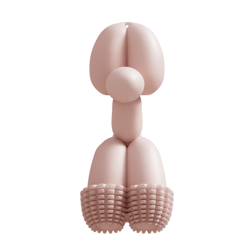 Balloon Dog Toy Pink for Small Breeds – Dental Chew & Playful Design