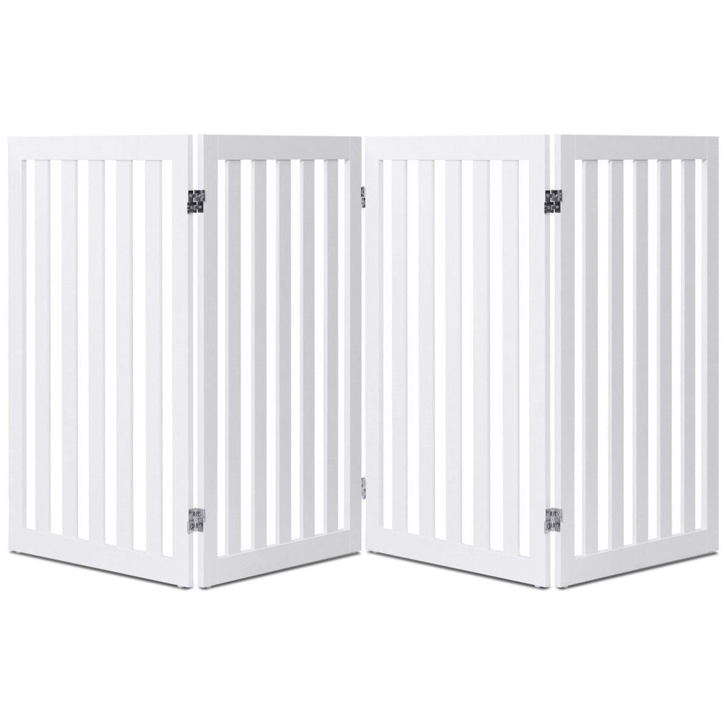 Folding 4-Panel gate White Wood Finish-1