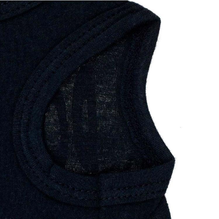 Black Printed Pink Letter Cotton Dog Vest Stylish Comfortable-1