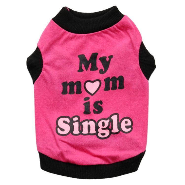 Cotton Comfort Dog Vest Lightweight Soft Leisure Style in Orange Rose Red-4