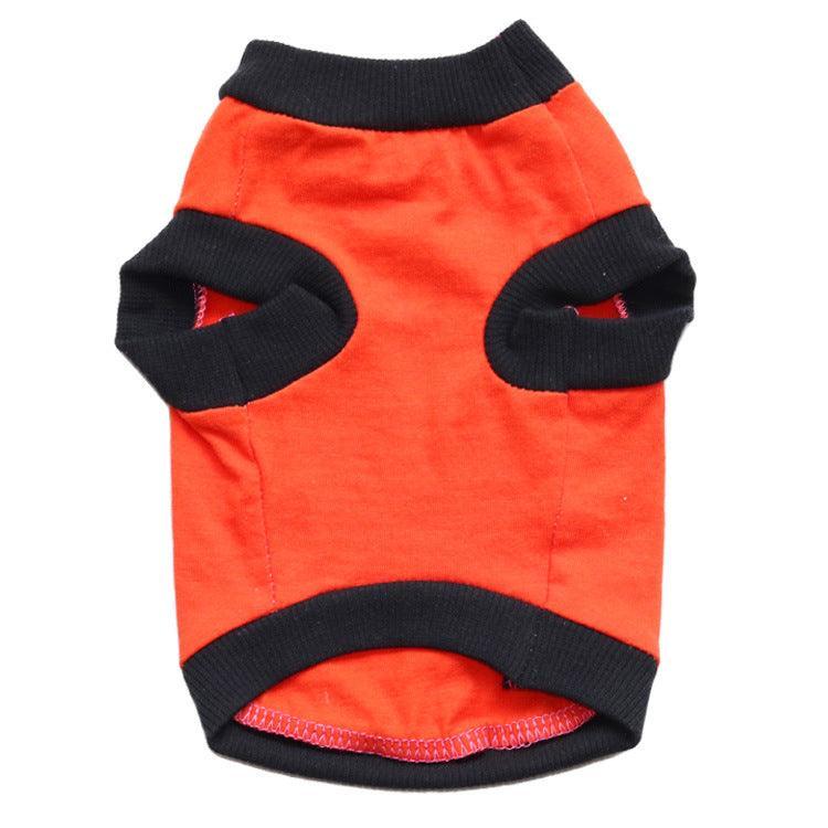 Cotton Comfort Dog Vest Lightweight Soft Leisure Style in Orange Rose Red-1