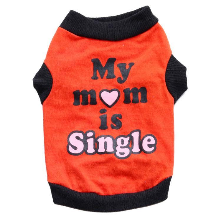 Cotton Comfort Dog Vest Lightweight Soft Leisure Style in Orange Rose Red-0