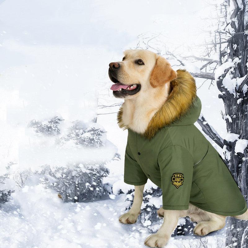Cozy Canine Cotton Jacket for Large Dogs Warm Stylish Winter Wear-0