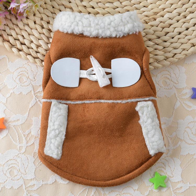 Cozy Canine Lamb Velvet Dog Costume Soft Warm Pet Outfit-1