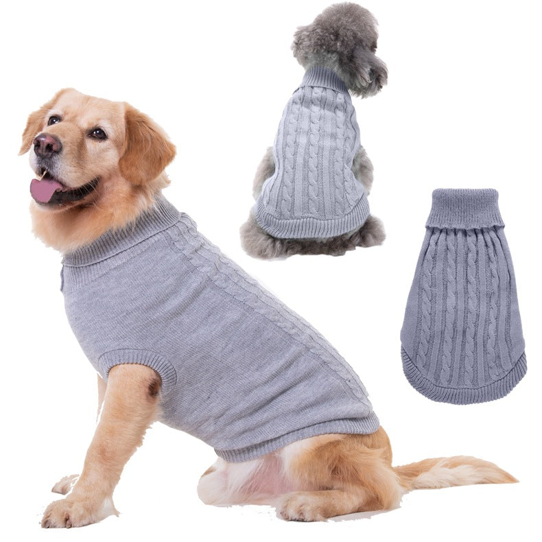 Classic Cable Knit Dog Sweater