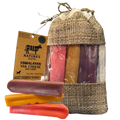 Flavored Large Yak Cheese Dog Chews 3-Pack in Hand Woven Bag-0