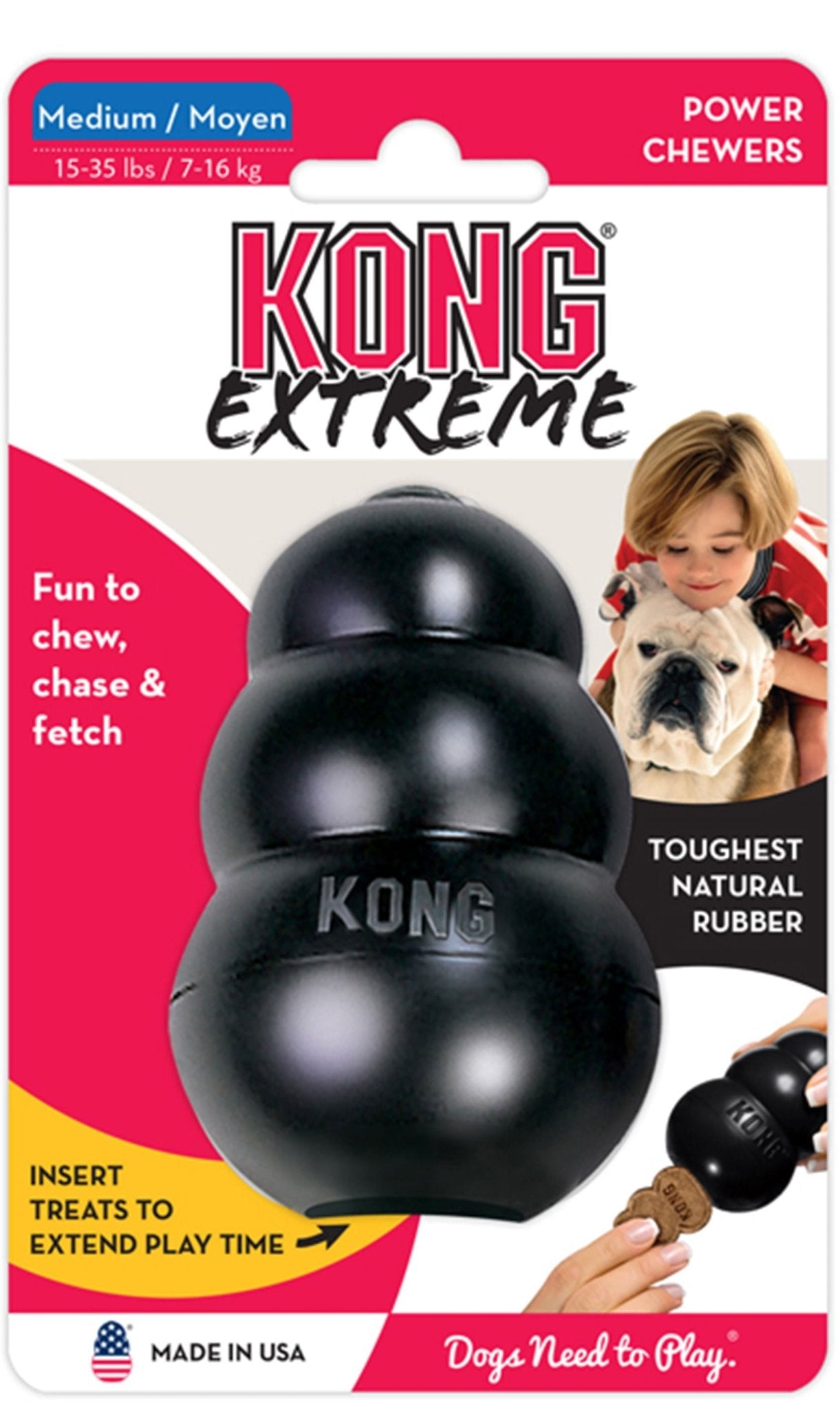 KONG Extreme Treat-Stuffing Dog Toy for Power Chewers